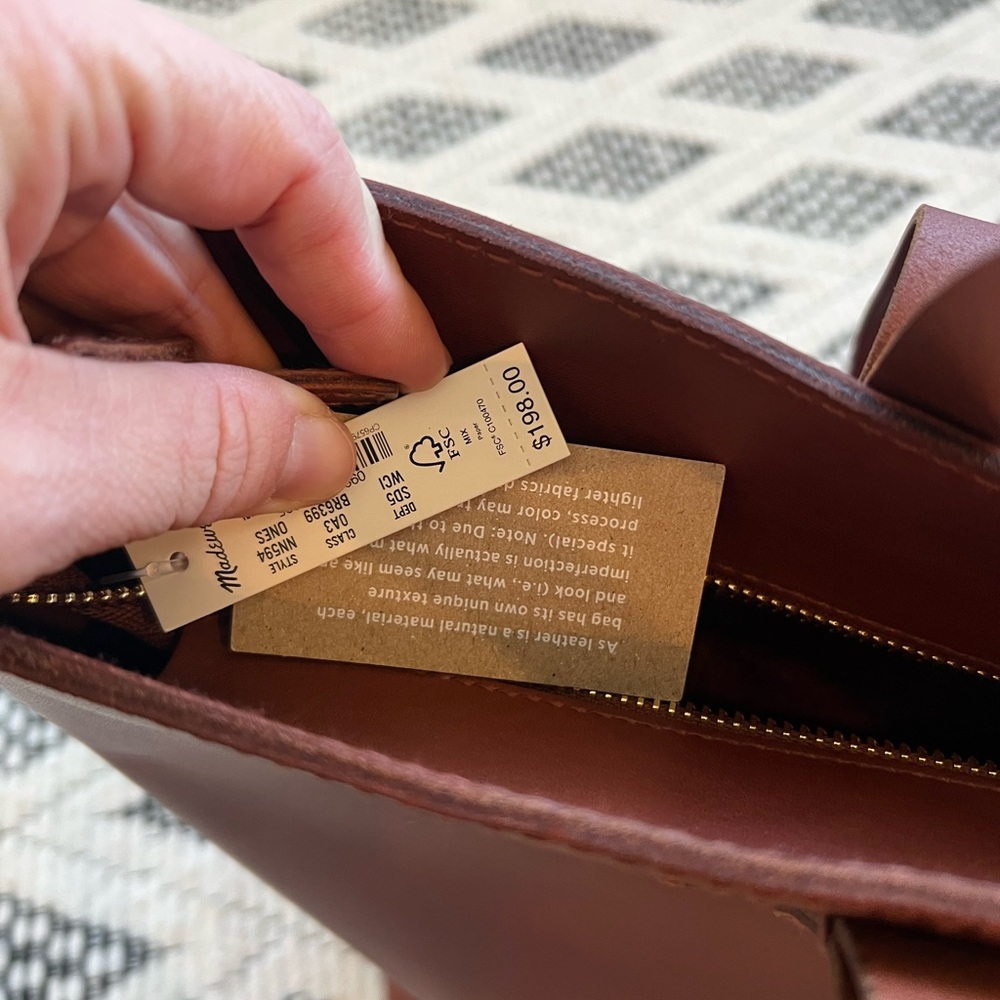 Madewell Brown Leather Tote - Picture 7 of 11